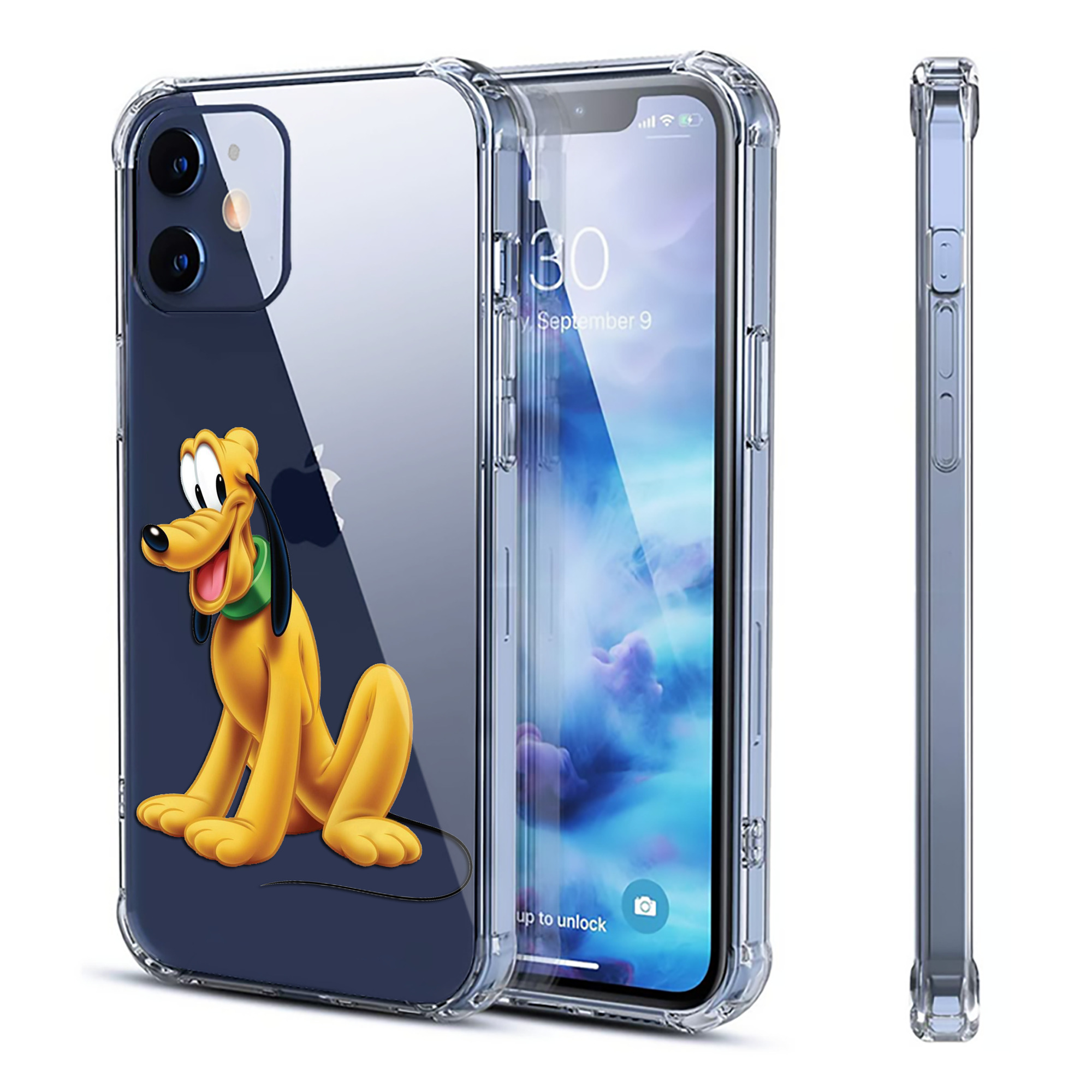 （画像用） ミッキーマウス Mickey Mouse 【iPhone 12シリーズ対応】透明スマホケース（クリアソフトケース）
